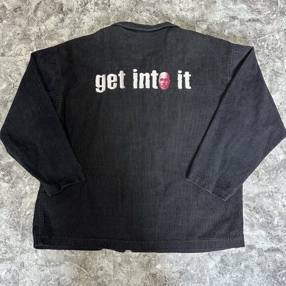 90s Vtg MOLSON CANADIAN ROCKS Rare Cordury Jacket  Sz XL Universal Ticket Black - Picture 2 of 6